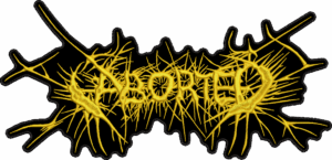 aborted gold logo back patch