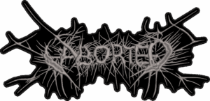 aborted gray logo back patch