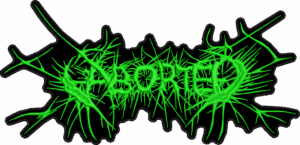 aborted neon green logo back patch