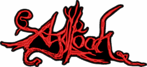 agalloch red logo back patch