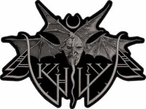 ahklys gray logo back patch