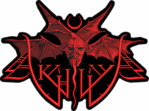 ahklys red logo back patch