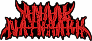 anaal nathrakh red logo back patch