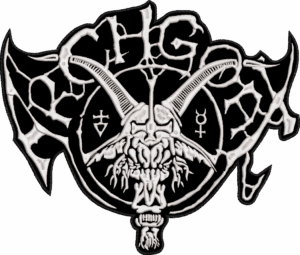 archgoat white logo back patch