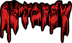 autopsy red logo back patch