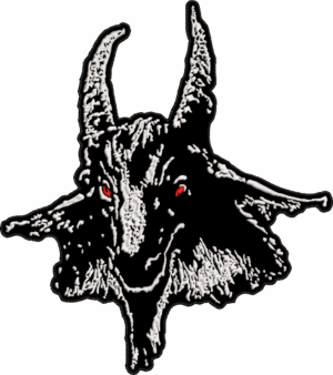 bathory white goathead back patch