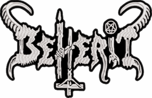 beherit white old logo back patch