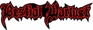 bestial warlust red logo back patch