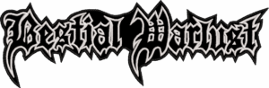 bestial warlust white logo back patch