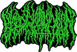 blood incantation neon green logo back patch