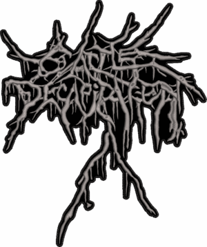 cattle decapitation gray logo back patch