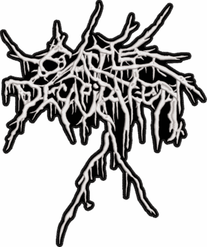cattle decapitation white logo back patch