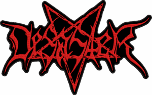 desaster red old logo back patch