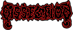 dissection delineated red logo back patch