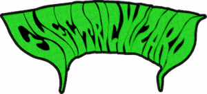 electric wizard neon green logo back patch
