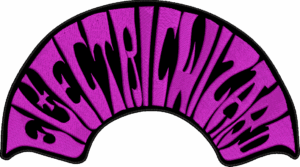 electric wizard purple half round logo back patch