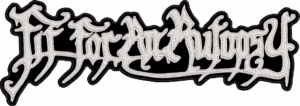 fit for an autopsy white logo back patch
