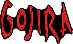 gojira red logo back patch