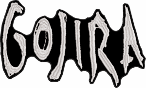 gojira white logo back patch