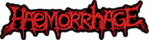 haemorrhage red old logo back patch