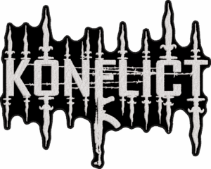 konflict white logo back patch