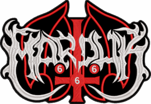 marduk white and red logo back patch