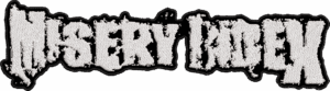 misery index white logo back patch