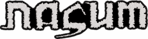 nasum white logo back patch