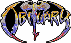 obituary the end complete logo back patch