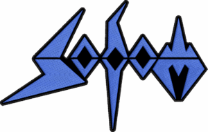 sodom skie blue logo back patch