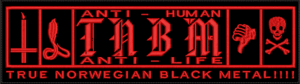 taake anti human anti life red desing back patch