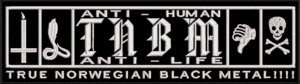 taake anti human anti life white desing back patch
