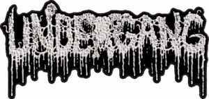undergang white logo back patch